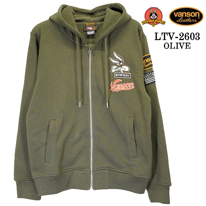 VANSON LOONEY TUNES Warner BROS TEE HOODIE F/Z PARKA バンソン ルーニー ワーナー コラボ 裏毛 フーディー パーカー ltv-2603