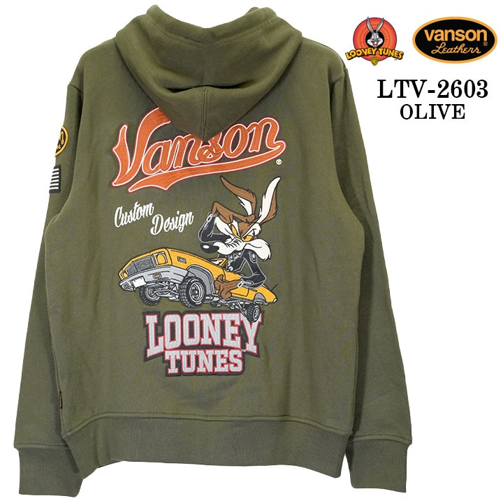 VANSON LOONEY TUNES Warner BROS TEE HOODIE F/Z PARKA バンソン ルーニー ワーナー コラボ 裏毛 フーディー パーカー ltv-2603