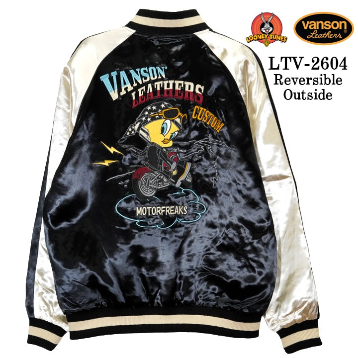VANSON LOONEY TUNES Warner BROS REVERSIBLE SKA JACKET MA-1 バンソン ルーニー ワーナー コラボ 刺繍 スカジャン ltv-2604