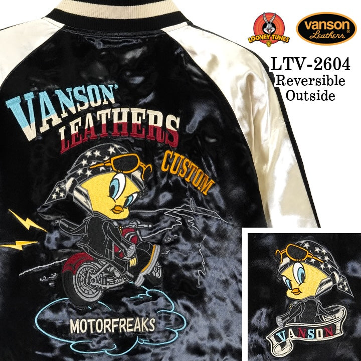 VANSON LOONEY TUNES Warner BROS REVERSIBLE SKA JACKET MA-1 バンソン ルーニー ワーナー コラボ 刺繍 スカジャン ltv-2604