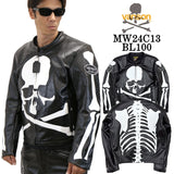 MASTERMIND VANSON LEATHER JACKET BONE マスターマインド バンソン コラボ レザー ボーンジャケット ライダース 革ジャン ボーン mw24c13-bl100