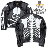 MASTERMIND VANSON LEATHER JACKET BONE マスターマインド バンソン コラボ レザー ボーンジャケット ライダース 革ジャン ボーン mw24c13-bl100