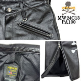 MASTERMIND VANSON LEATHER PANTS WS22 BONE マスターマインド バンソン コラボ レザー パンツ 革 ボーン mw24c13-pa100