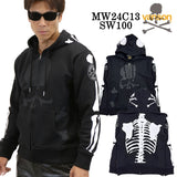 MASTERMIND VANSON HOODED SWEATSHIRT BONE マスターマインド バンソン コラボ 裏毛 F/Zパーカー ボーン mw24c13-sw100