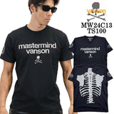 MASTERMIND VANSON S/S TEE マスターマインド バンソン コラボ 天竺 半袖Tシャツ ボーン mw24c13-ts100