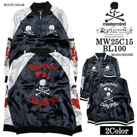 MASTERMIND BETTY BOOP SOUVENIR JACKET [BOXY FIT] マスターマインド ベティーブープ コラボ SKA スカジャン mw25c15-bl100
