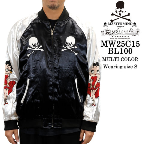 mastermind world BETTY BOOP SOUVENIR JACKET [BOXY FIT] マスターマインド ワールド ベティーブープ コラボ SKA スカジャン mw25c15-bl100