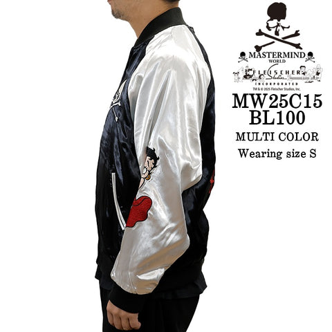 mastermind world BETTY BOOP SOUVENIR JACKET [BOXY FIT] マスターマインド ワールド ベティーブープ コラボ SKA スカジャン mw25c15-bl100