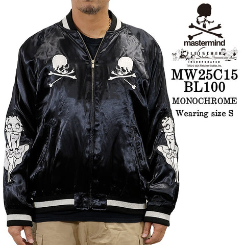 MASTERMIND BETTY BOOP SOUVENIR JACKET [BOXY FIT] マスターマインド ベティーブープ コラボ SKA スカジャン mw25c15-bl100