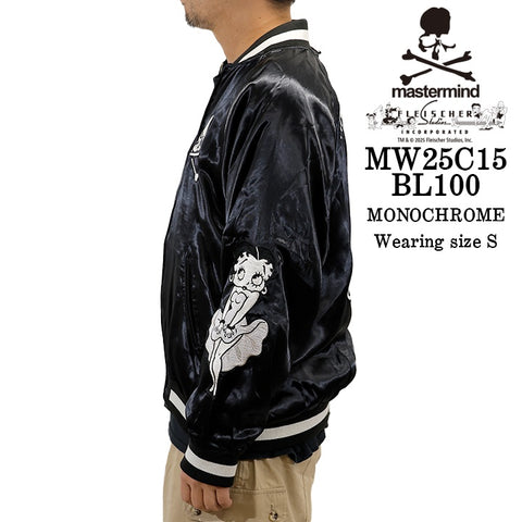 MASTERMIND BETTY BOOP SOUVENIR JACKET [BOXY FIT] マスターマインド ベティーブープ コラボ SKA スカジャン mw25c15-bl100
