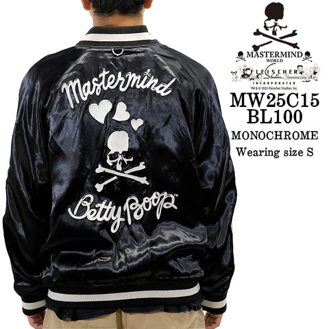 mastermind world BETTY BOOP SOUVENIR JACKET [BOXY FIT] マスターマインド ワールド ベティーブープ コラボ SKA スカジャン mw25c15-bl100