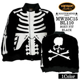 MASTERMIND WORLD VANSON LEATHER BONES BOMBER JACKET マスターマインド ワールド バンソン ボーン ボンバージャケット mw25c15-bl110
