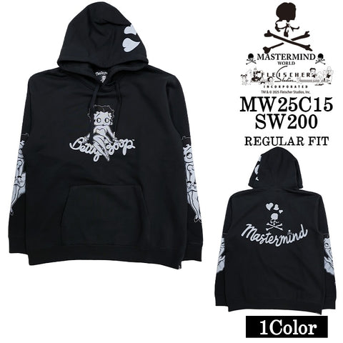 mastermind world BETTY BOOP HOODIE SWEATSHIRT マスターマインド ワールド ベティーブープ コラボ 裏毛 スウェットパーカー mw25c15-sw200