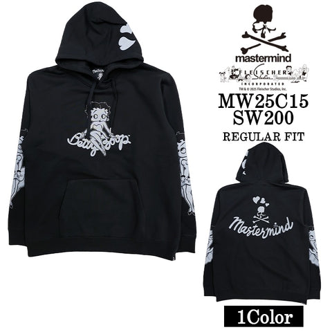 MASTERMIND BETTY BOOP HOODIE SWEATSHIRT マスターマインド ベティーブープ コラボ 裏毛 スウェットパーカー mw25c15-sw200
