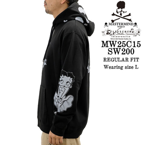 mastermind world BETTY BOOP HOODIE SWEATSHIRT マスターマインド ワールド ベティーブープ コラボ 裏毛 スウェットパーカー mw25c15-sw200