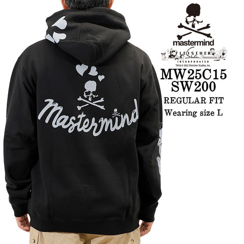 MASTERMIND BETTY BOOP HOODIE SWEATSHIRT マスターマインド ベティーブープ コラボ 裏毛 スウェットパーカー mw25c15-sw200