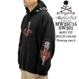 MASTERMIND WORLD BETTY BOOP HOODIE SWEATSHIRT [BOXY FIT] マスターマインド ワールド ベティーブープ コラボ 裏毛 スウェットパーカー mw25c15-sw201