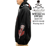MASTERMIND WORLD BETTY BOOP HOODIE SWEATSHIRT [BOXY FIT] マスターマインド ワールド ベティーブープ コラボ 裏毛 スウェットパーカー mw25c15-sw201