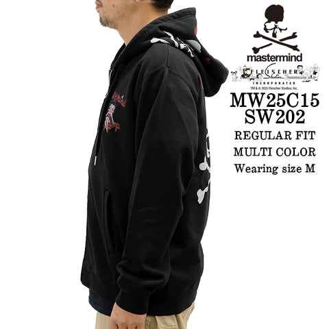 MASTERMIND BETTY BOOP F/Z HOODIE SWEATSHIRT マスターマインド ベティーブープ コラボ 裏毛 スウェットパーカー mw25c15-sw202