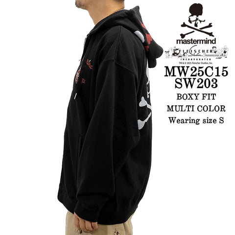 MASTERMIND BETTY BOOP F/Z HOODIE SWEATSHIRT [BOXY FIT] マスターマインド ベティーブープ コラボ スウェットパーカー mw25c15-sw203