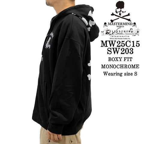 MASTERMIND WORLD BETTY BOOP F/Z HOODIE SWEATSHIRT [BOXY FIT] マスターマインド ワールド ベティーブープ コラボ スウェットパーカー mw25c15-sw203