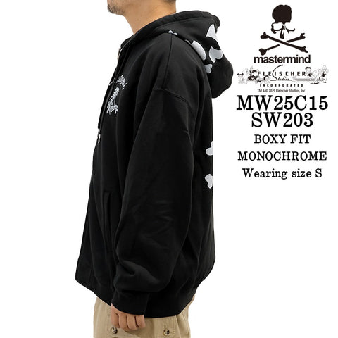 MASTERMIND BETTY BOOP F/Z HOODIE SWEATSHIRT [BOXY FIT] マスターマインド ベティーブープ コラボ スウェットパーカー mw25c15-sw203