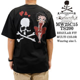 MASTERMIND WORLD BETTY BOOP S/S TEE T-SHIRT マスターマインド ワールド ベティーブープ コラボ 天竺 半袖Tシャツ mw25c15-ts200