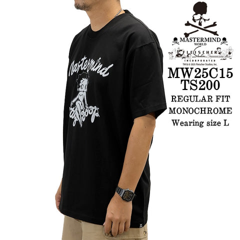 MASTERMIND WORLD BETTY BOOP S/S TEE T-SHIRT マスターマインド ワールド ベティーブープ コラボ 天竺 半袖Tシャツ mw25c15-ts200