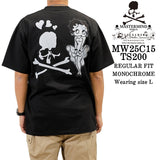 MASTERMIND WORLD BETTY BOOP S/S TEE T-SHIRT マスターマインド ワールド ベティーブープ コラボ 天竺 半袖Tシャツ mw25c15-ts200