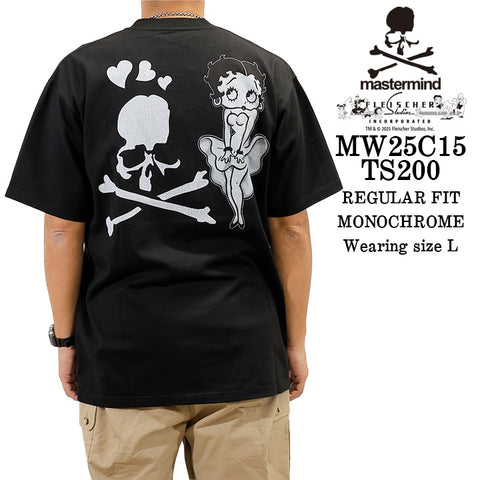 MASTERMIND BETTY BOOP S/S TEE T-SHIRT マスターマインド ベティーブープ コラボ 天竺 半袖Tシャツ mw25c15-ts200