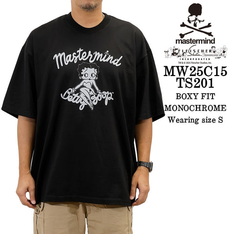 MASTERMIND BETTY BOOP S/S TEE T-SHIRT [BOXY FIT] マスターマインド ベティーブープ コラボ 天竺 半袖Tシャツ mw25c15-ts201