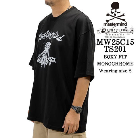 MASTERMIND BETTY BOOP S/S TEE T-SHIRT [BOXY FIT] マスターマインド ベティーブープ コラボ 天竺 半袖Tシャツ mw25c15-ts201