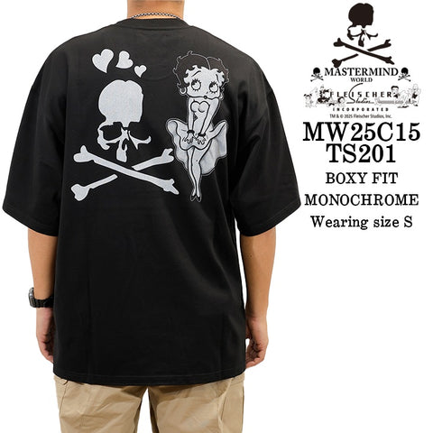 MASTERMIND WORLD BETTY BOOP S/S TEE T-SHIRT [BOXY FIT] マスターマインド  ワールド ベティーブープ コラボ 天竺 半袖Tシャツ mw25c15-ts201