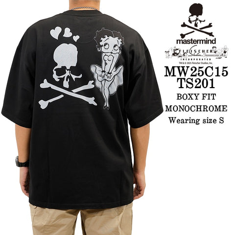MASTERMIND BETTY BOOP S/S TEE T-SHIRT [BOXY FIT] マスターマインド ベティーブープ コラボ 天竺 半袖Tシャツ mw25c15-ts201