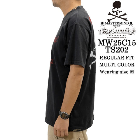 MASTERMIND WORLD BETTY BOOP S/S TEE T-SHIRT DAMEGED マスターマインド ワールド ベティーブープ コラボ ダメージ加工 天竺 半袖Tシャツ mw25c15-ts202