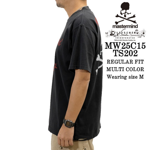 MASTERMIND BETTY BOOP S/S TEE T-SHIRT DAMEGED マスターマインド ベティーブープ コラボ ダメージ加工 天竺 半袖Tシャツ mw25c15-ts202