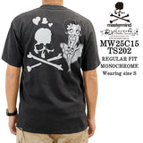 MASTERMIND BETTY BOOP S/S TEE T-SHIRT DAMEGED マスターマインド ベティーブープ コラボ ダメージ加工 天竺 半袖Tシャツ mw25c15-ts202