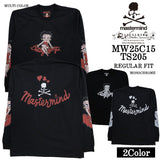 MASTERMIND BETTY BOOP L/S TEE T-SHIRT マスターマインド ベティーブープ コラボ ロンTEE 天竺 長袖Tシャツ mw25c15-ts205