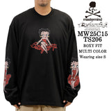 MASTERMIND BETTY BOOP L/S TEE T-SHIRT [BOXY FIT] マスターマインド ベティーブープ コラボ ロンTEE 天竺 長袖Tシャツ mw25c15-ts206