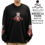 MASTERMIND WORLD BETTY BOOP L/S TEE T-SHIRT [BOXY FIT] マスターマインド ワールド ベティーブープ コラボ ロンTEE 天竺 長袖Tシャツ mw25c15-ts206