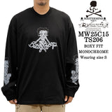 MASTERMIND WORLD BETTY BOOP L/S TEE T-SHIRT [BOXY FIT] マスターマインド ワールド ベティーブープ コラボ ロンTEE 天竺 長袖Tシャツ mw25c15-ts206
