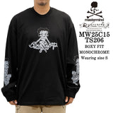 MASTERMIND BETTY BOOP L/S TEE T-SHIRT [BOXY FIT] マスターマインド ベティーブープ コラボ ロンTEE 天竺 長袖Tシャツ mw25c15-ts206