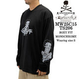 MASTERMIND WORLD BETTY BOOP L/S TEE T-SHIRT [BOXY FIT] マスターマインド ワールド ベティーブープ コラボ ロンTEE 天竺 長袖Tシャツ mw25c15-ts206