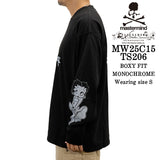 MASTERMIND BETTY BOOP L/S TEE T-SHIRT [BOXY FIT] マスターマインド ベティーブープ コラボ ロンTEE 天竺 長袖Tシャツ mw25c15-ts206