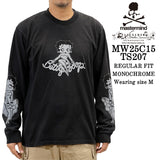 MASTERMIND BETTY BOOP L/S TEE T-SHIRT DAMEGED マスターマインド ベティー コラボ ダメージ加工 ロンTEE 天竺 長袖Tシャツ mw25c15-ts207