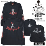 MASTERMIND WORLD BETTY BOOP L/S TEE DAMEGED [BOXY FIT] マスターマインド ワールド ベティー コラボ ダメージ加工 天竺 長袖Tシャツ mw25c15-ts208