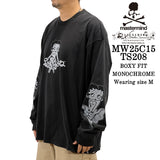 MASTERMIND BETTY BOOP L/S TEE DAMEGED [BOXY FIT] マスターマインド ベティー コラボ ダメージ加工 天竺 長袖Tシャツ mw25c15-ts208