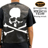 MASTERMIND WORLD VANSON LEATHER BONES VEST マスターマインド ワールド バンソン コラボ レザー ボーン ベスト mw25c15-ve100