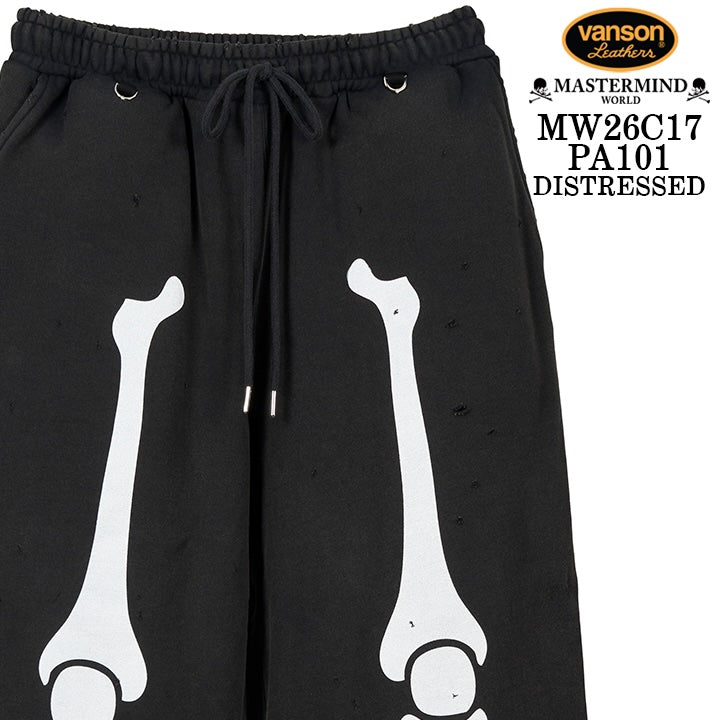 MASTERMIND VANSON SWEAT PANTS DAMAGE マスターマインド バンソン コラボ スウェットパンツ ダメージ加工 mw26c17-pa101