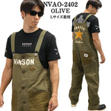 VANSON バンソン デッキ オーバーオール nvao-2402